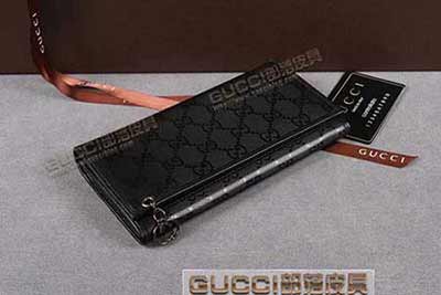 gucci 212109 黑光膠黑皮 古奇pvc錢包