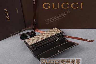 gucci 212186 啡PVC（皮織帶）啡皮 古奇pvc錢(qián)包