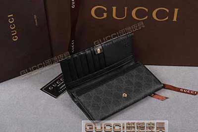 gucci 212186 黑PVC黑皮 古奇pvc錢包