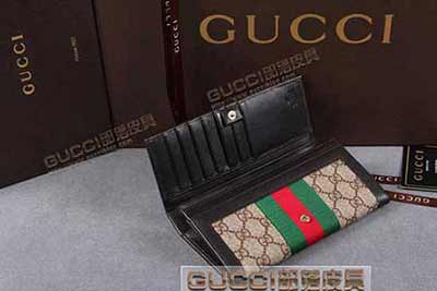 gucci 225834 啡PVC啡皮 古奇pvc錢包
