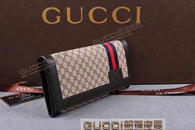 gucci 225835 小G啡PVC啡皮 古奇pvc錢包