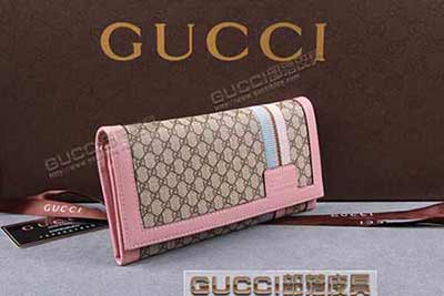 gucci 225835 小G啡PVC粉紅皮 古奇pvc錢包