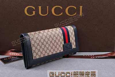 gucci 225835 小G啡PVC藍皮 古奇pvc錢包