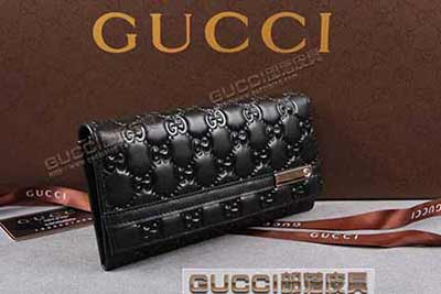 233112 全皮壓花錢包 黑皮