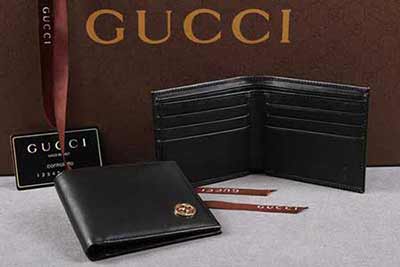 古琦錢包 256334 男士短款錢包 古奇PVC二折錢包