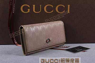 gucci 256336 灰光膠灰皮 古奇pvc錢包