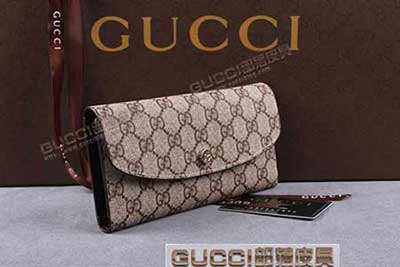 gucci 256926 啡PVC啡皮 古奇pvc錢包