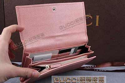 257124 全皮粉紅錢包