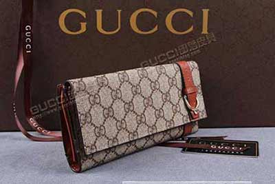 歐美珍珠女士錢包 GUCCI長款PVC多功能長三折女款錢包 