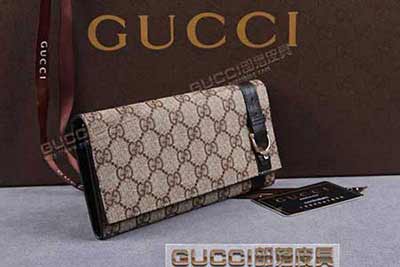 gucci 309756 啡PVC啡皮 古奇pvc錢包
