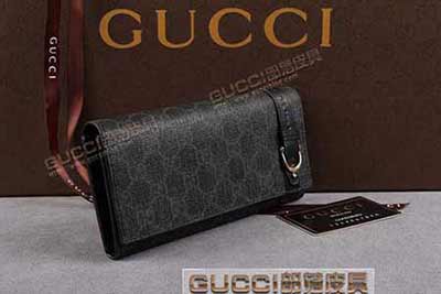gucci 309756 黑PVC黑皮 古奇pvc錢包