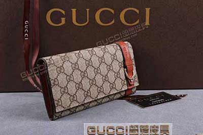 gucci 309756 啡PVC棕皮 古奇pvc錢包