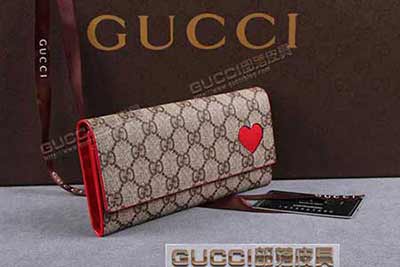 gucci 323223 啡PVC大紅色 古奇pvc錢包