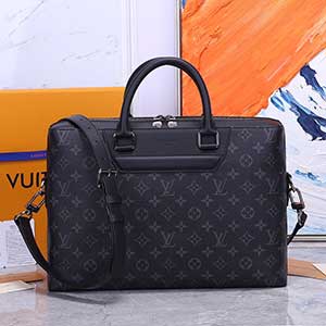 路易威登男士公文包 M44222 LV商務(wù)休閑經(jīng)典老花棋盤格電腦包