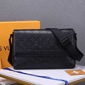 LV時尚斜挎單肩包 路易威登黑色男士經(jīng)典印花拉鏈包M44729