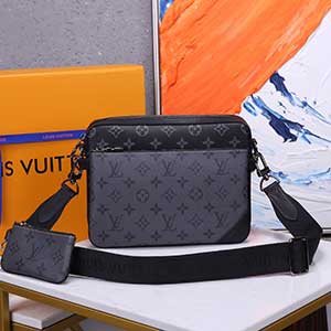 高品質全鋼五金Monogram Eclipse 帆布Trio郵