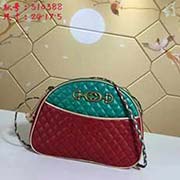 gucci古奇GUCCI新款New時尚詮釋進口珠光羊皮拼色制作.Rihanna 同款. 細節非常豐富多彩. 每一處都是亮點 馬鞍扣古銅五金 純手工羊皮編織彩色肩帶. 整個包包的手感非常柔軟舒服 弧形線