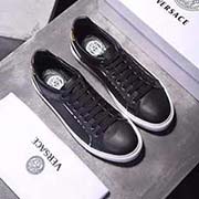 VERSACE 范思哲2018SS 春夏新夏季韓版休閑鞋 專柜櫥窗款！面料采用牛皮面料 后根海棉包邊領口不割腳 專柜級別版型 精良五金美杜莎人頭 時尚設計 羊皮內里舒爽透氣 精良上腳效果 車工精湛。