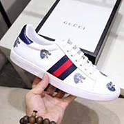 官網2018情侶款 狼頭3D打印新款 全套包裝 高等版本。古奇高等版。此款為小白鞋2018新款款。全套包裝請各位老板看清楚我家鞋子的走線。肯定高等『 Gucci 』古奇 Ace Sneakers小白鞋