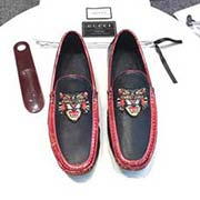  GUCCI高等代買 男士2018HK專柜同步發售。意大利進口牛皮+真皮內里 鞋底：原廠特供原版底 獨家活動成型底超級舒適 原廠跟單貨 高品質 細節決定品質38-45