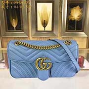 中號GUCCI古奇 專柜品質 采用進口牛皮 原廠五金！精致做工 獨家實物拍照 質量如圖可見 款號：443497尺寸：26*21.5*7