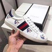 牛里 貨。官網2018情侶款 狼頭3D打印新款 全套包裝 高等版本。古奇高等版。此款為小白鞋2018新款款。全套包裝請各位老板看清楚我家鞋子的走線。肯定高等『 Gucci 』古奇 Ace Sneake