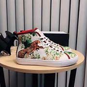 GUCCI秋款2018古奇男鞋新款休閑高幫鞋 特殊工藝 高等代買 男士專柜同步發售 意大利進口牛皮+金屬扣特供原版底 超級舒適 好品質 看得見 實物拍攝Size：38-44