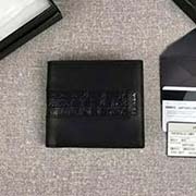 PRADA男士短款錢夾 專柜新款式 官網同步 2M0513 黑色彩帶鱷魚皮 意大利高等原單十字紋牛皮質感極好 彩帶鱷魚皮更顯高等 長11cm高9cm