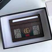 原單品質 采用進口粒面牛皮 搭配烏木色雙G面料 523159啡色 10cmx7.5cm