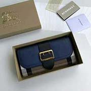  Burberr利 柏寶利 大面采用進口手掌紋牛皮配色 內格細膩柔軟的進口小牛皮 原版格子面料 40224181寶藍色 19cmx10cmx3cm