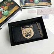 原單出品 貓頭印花新款mini包 能輕松容納plus手機 口紅 小卡包 521552黑色 18.5cmx10cmx4.5cmx