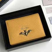 原單出品 蝙蝠 配飾小卡包 采用進(jìn)口粒面牛皮 516938黃色 11cmx9cmx2.5cmx