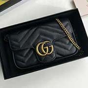 原單出品 marmont 系列新款mini包 能輕松容納plus手機 口紅 小卡包 476433黑色 16.5cmx10cmx5cmx