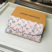 M41625 白格 絲印 功能實用且設計華美的 Emilie 錢夾采用柔軟的 Monogram 帆布制成 襯以鮮艷的內襯 氣質極為優雅 多袋式設計和引人注目的造型賦予其無法抗拒的迷人魅力size 19