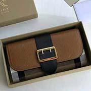  Burberr利 柏寶利 大面采用進口手掌紋牛皮配色 內格細膩柔軟的進口小牛皮 原版格子面料 40224181杏色 19cmx10cmx3cm