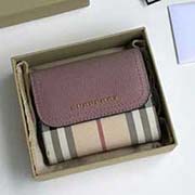  Burberr利柏寶利 原單出品 大面采用進口粒面牛皮配色 內格細膩柔軟的進口小牛皮 原版格子面料 40556111粉色 11cmx9cmx2.5cm