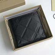 Burberry 柏寶利 原單出品 采用進口摔紋牛皮壓花 古銀色五金配件 39769301黑色 11cmx10cm