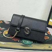  510314 古奇 新款顆粒皮紋鏈條斜跨包 內含多個插卡位 輕便小巧搭配的春夏新款 原版意大利進口小牛皮內置專柜洗水標 專柜同步 寬20x 高12x 厚2cm 全皮黑色