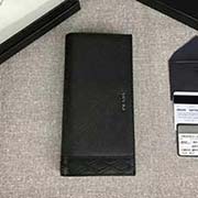 PRADA男士西裝夾 專柜新款式 官網同步 2MV836 黑色黑色菱形拼色 意大利高等原單十字紋牛皮質感極好 長9.5cm高19cm