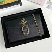 原單出品 蝙蝠 配飾小鏈包 采用進口粒面牛皮 516920黑色 20cmx13cmx4.5cmx