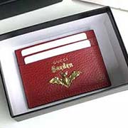 原單品質 蝙蝠 小卡包 采用進口雙色荔枝牛皮 519798紅色 10cmx7.5cm