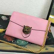 414984 古奇款豹頭五金單肩斜挎新色 意大利高等進口牛皮 精致做工 櫻花粉 20x13x4cm