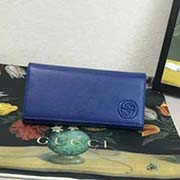 322121 經(jīng)典熱賣二折款小logo 高等意大利進口牛皮 配以經(jīng)典雙G高等大氣款式 專柜同步 19x10x3cm 甩紋皮寶藍色