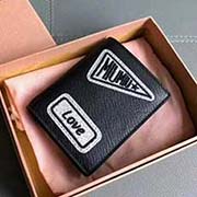 MIUMIU pocket wallet 專柜新款錢夾 5MV204 里外都是進口高等馬德拉斯山羊皮 雙面手工刺繡 內里miu標識燙字 百元鈔銀行卡硬幣零錢通通可以收入其中 8 11cm