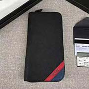 PRADA男士單拉鏈錢包 專柜新款式 官網同步 2ML317 黑色拼色字嘜 意大利高等原單十字紋牛皮質感極好 長20cm高10.3cm