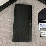 PRADA男士西裝夾 專柜新款式 官網同步 2MV836 黑色五字嘜 意大利高等原單十字紋平紋牛皮質感極好 長9.5cm高19cm