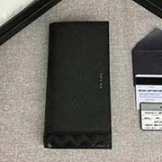 PRADA男士西裝夾 專柜新款式 官網(wǎng)同步 2MV836 黑色波浪拼色 意大利高等原單十字紋牛皮質(zhì)感極好 長9.5cm高19cm