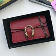 原單出品 酒神系列迷你小鏈包 能輕松容納plus手機 口紅 小卡包 古銀色五金配件 476432紅皮 16.5cmx10cmx4.5cmx