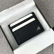 PRADA爆款男士卡包 專柜新款式 官網同步 2MC223 深藍小三角嘜 意大利高等原單十字紋牛皮質感極好 長10cm高8cm