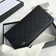 原單出品 雙G壓花拉鏈包 采用進口磨砂牛皮 古銀色五金配件 295833黑色 23cmx11.5cmx2.5cmx